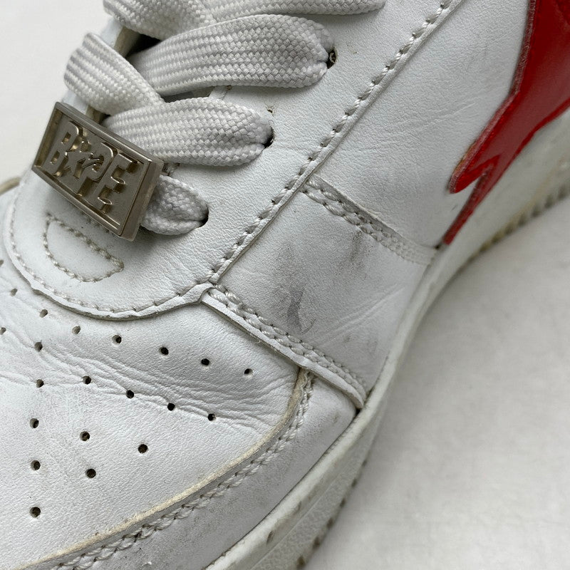 【中古品】【メンズ/レディース】 A BATHING APE アベイシングエイプ × COCA-COLA コカ・コーラ BAPE STA LOW ベイプスタ ロー スニーカー シューズ 靴 162-260511-as-11-izu サイズ：25.5cm カラー：ホワイト 万代Net店