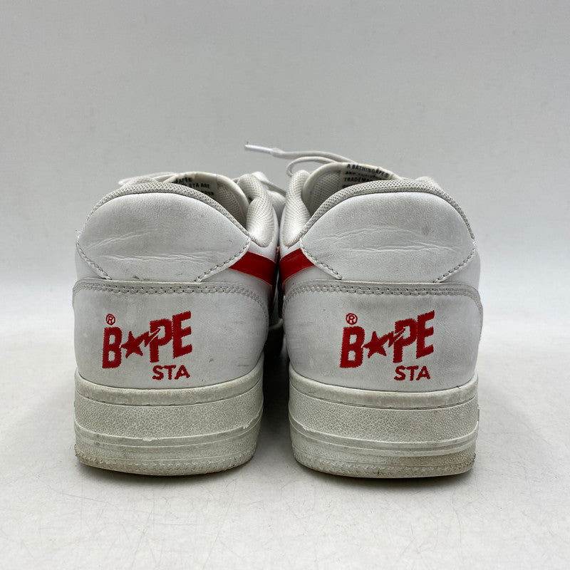 【中古品】【メンズ/レディース】 A BATHING APE アベイシングエイプ × COCA-COLA コカ・コーラ BAPE STA LOW ベイプスタ ロー スニーカー シューズ 靴 162-260511-as-11-izu サイズ：25.5cm カラー：ホワイト 万代Net店
