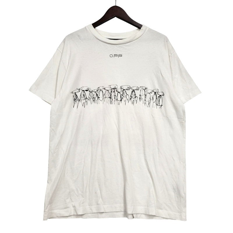 【中古品】【メンズ】 OFF-WHITE オフホワイト × FUTURA フューチュラ FUTURA ATOMS S/S OVER TEE OMAA038S20185052 半袖 Tシャツ トップス 142-260509-as-17-izu サイズ：XXS カラー：ホワイト 万代Net店
