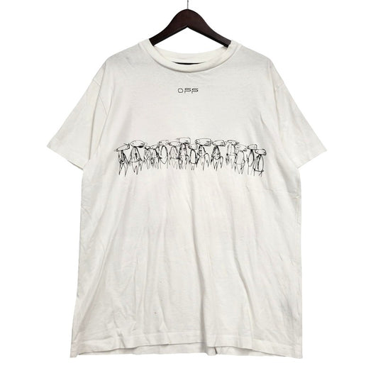 【中古品】【メンズ】 OFF-WHITE オフホワイト × FUTURA フューチュラ FUTURA ATOMS S/S OVER TEE OMAA038S20185052 半袖 Tシャツ トップス 142-260509-as-17-izu サイズ：XXS カラー：ホワイト 万代Net店