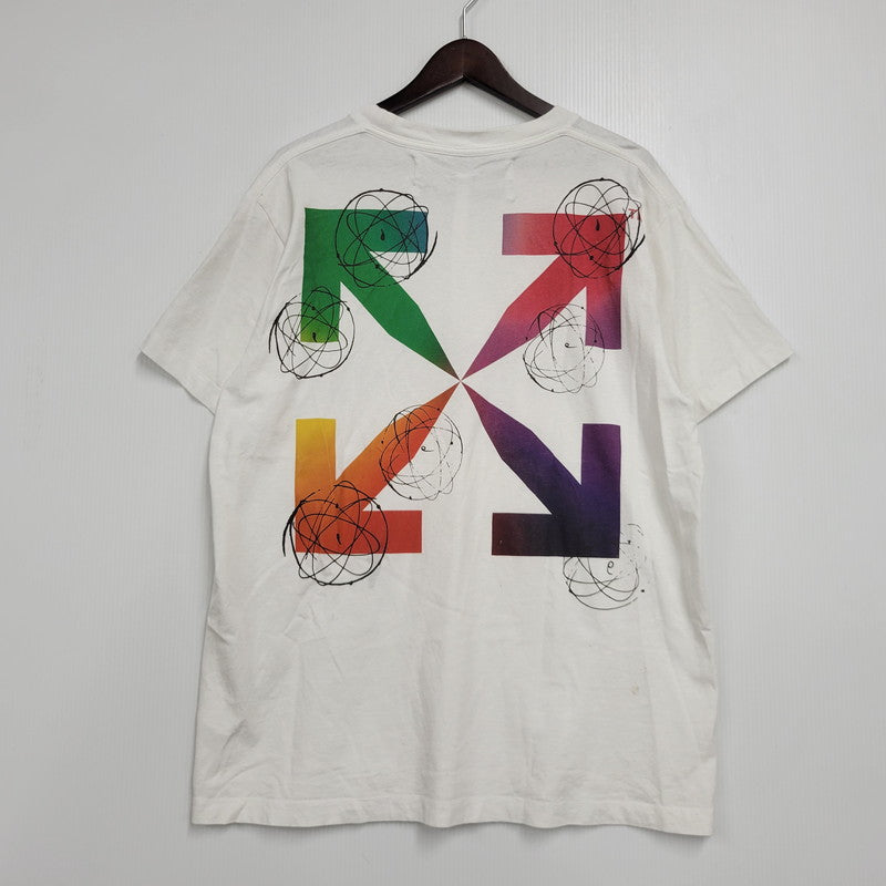 【中古品】【メンズ】 OFF-WHITE オフホワイト × FUTURA フューチュラ FUTURA ATOMS S/S OVER TEE OMAA038S20185052 半袖 Tシャツ トップス 142-260509-as-17-izu サイズ：XXS カラー：ホワイト 万代Net店