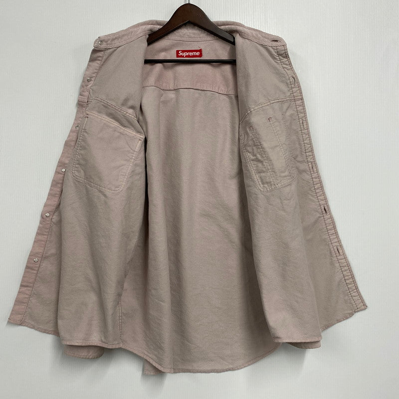 【中古品】【メンズ】 Supreme シュプリーム WASHED CORDUROY SHIRT ウォッシュド コーデュロイ シャツ 長袖 149-260511-as-02-izu サイズ：L カラー：ピンク 万代Net店