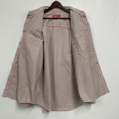 【中古品】【メンズ】 Supreme シュプリーム WASHED CORDUROY SHIRT ウォッシュド コーデュロイ シャツ 長袖 149-260511-as-02-izu サイズ：L カラー：ピンク 万代Net店