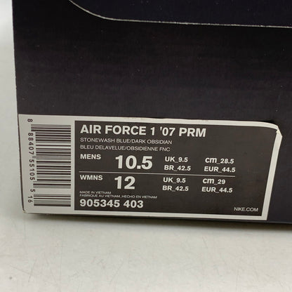 【中古品】【メンズ】 NIKE ナイキ × 3×1 スリーバイワン AIR FORCE 1 '07 PRM 905345-403 エアフォース 1 '07 プレミアム スニーカー シューズ 靴 160-260511-as-06-izu サイズ：28.5cm カラー：STONEWASH BLUE/DARK OBSIDIAN 万代Net店
