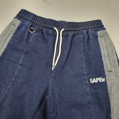 【中古品】【メンズ】 SAPEUR サプール DENIM TRACK PANTS デニム トラック パンツ ズボン ボトムス 153-260510-ya-06-izu サイズ：XXL カラー：インディゴブルー 万代Net店