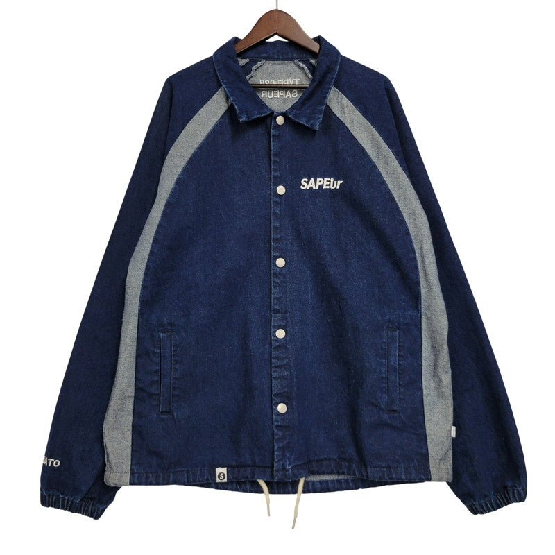 【中古品】【メンズ】 SAPEUR サプール DENIM COACH JACKET デニムコーチジャケット アウター 142-260509-as-16-izu サイズ：XL カラー：インディゴ 万代Net店