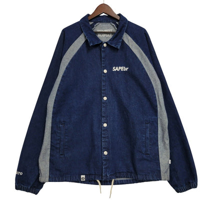 【中古品】【メンズ】 SAPEUR サプール DENIM COACH JACKET デニムコーチジャケット アウター 142-260509-as-16-izu サイズ：XL カラー：インディゴ 万代Net店