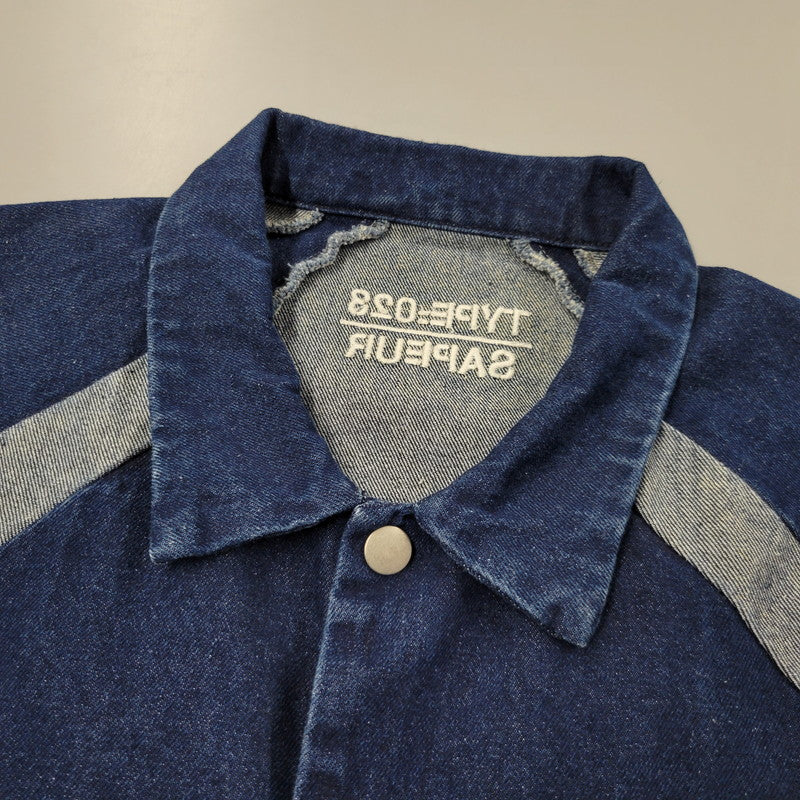 【中古品】【メンズ】 SAPEUR サプール DENIM COACH JACKET デニムコーチジャケット アウター 142-260509-as-16-izu サイズ：XL カラー：インディゴ 万代Net店