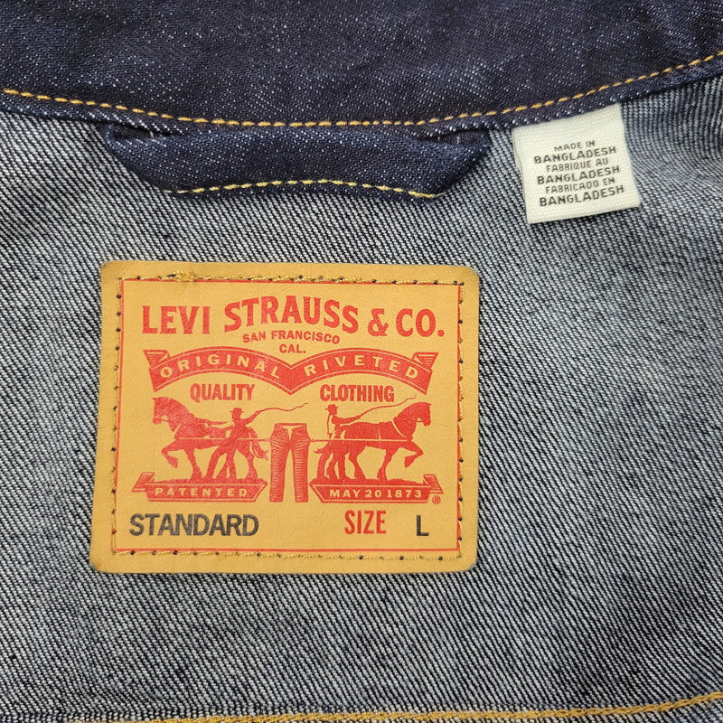 【中古品】【メンズ】 LEVI'S PREMIUM リーバイスプレミアム A3174-0030 TYPE1 RELAXED DENIM TRACKER JACKET タイプワン リラックス デニム トラッカー ジャケット アウター 147-260509-cs-34-izu サイズ：L カラー：インディゴ 万代Net店