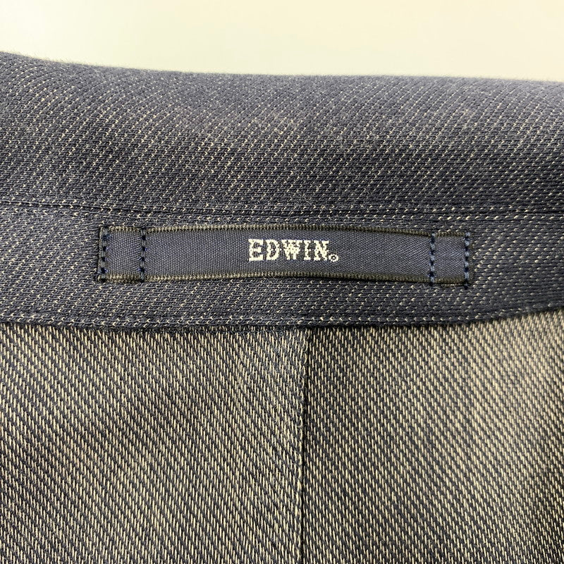 【中古品】【メンズ】 EDWIN エドウィン EDB804 デニスラ テーラードジャケット ストレッチ ビジネス アウター 147-260521-ya-14-izu サイズ：XL カラー：ネイビー 万代Net店