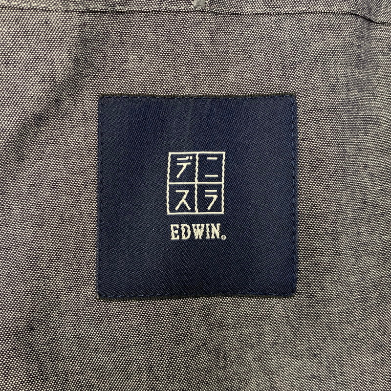 【中古品】【メンズ】 EDWIN エドウィン EDB804 デニスラ テーラードジャケット ストレッチ ビジネス アウター 147-260521-ya-14-izu サイズ：XL カラー：ネイビー 万代Net店