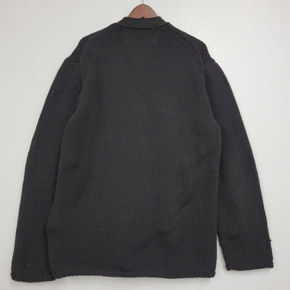 【中古品】【メンズ】 COMME DES GARCONS HOMME PLUS コムデギャルソンオムプリュス PL-N010 23AW CABLE KNIT CARDIGAN ケーブル ニット カーディガン トップス 長袖 140-260510-ya-04-izu サイズ：L カラー：BLACK 万代Net店