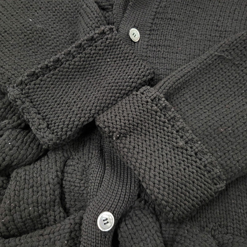【中古品】【メンズ】 COMME DES GARCONS HOMME PLUS コムデギャルソンオムプリュス PL-N010 23AW CABLE KNIT CARDIGAN ケーブル ニット カーディガン トップス 長袖 140-260510-ya-04-izu サイズ：L カラー：BLACK 万代Net店