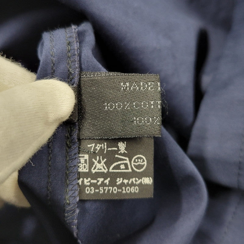 【中古品】【メンズ】 PRADA SPORTS プラダスポーツ HALF ZIP S/S SHIRT ハーフジップ ショートスリーブ シャツ イタリア製 141-260509-as-20-izu サイズ：L カラー：ネイビー 万代Net店