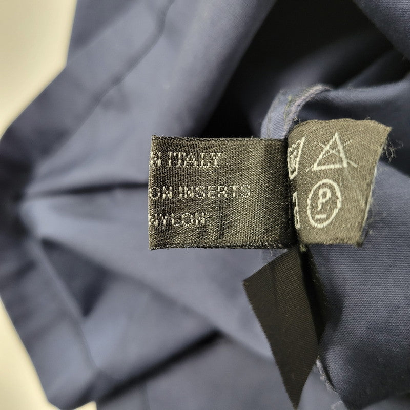 【中古品】【メンズ】 PRADA SPORTS プラダスポーツ HALF ZIP S/S SHIRT ハーフジップ ショートスリーブ シャツ イタリア製 141-260509-as-20-izu サイズ：L カラー：ネイビー 万代Net店