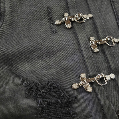 【中古品】【メンズ】 GUAPI グアピ AVIATION CLASP DENIM アビエーション クラスプ デニム ズボン ボトムス 153-260510-ya-05-izu サイズ：32 カラー：BLACK 万代Net店
