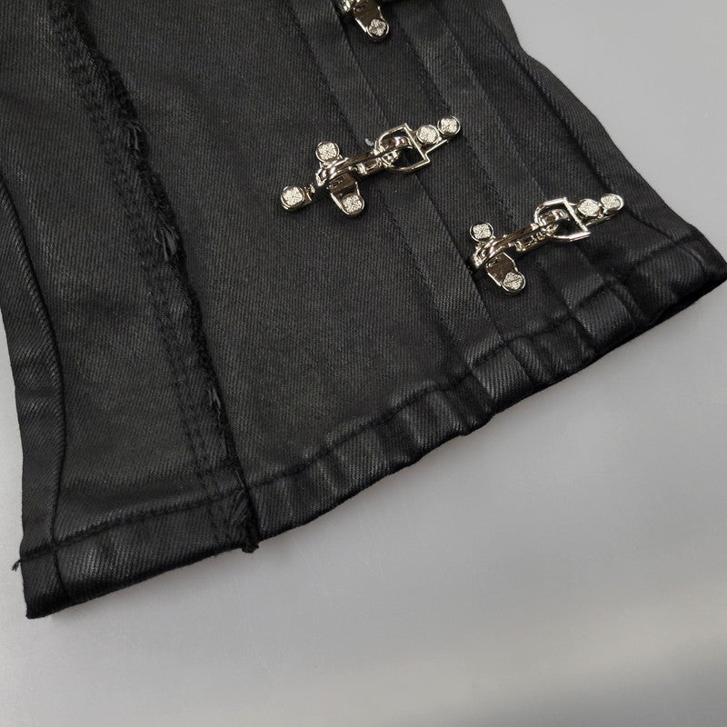 【中古品】【メンズ】 GUAPI グアピ AVIATION CLASP DENIM アビエーション クラスプ デニム ズボン ボトムス 153-260510-ya-05-izu サイズ：32 カラー：BLACK 万代Net店