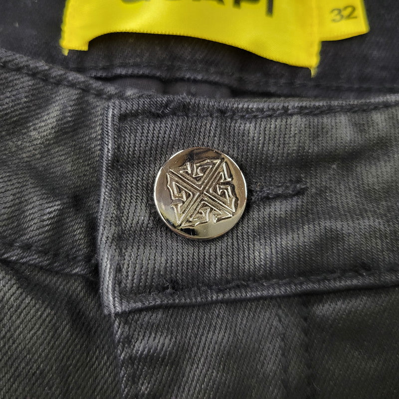 【中古品】【メンズ】 GUAPI グアピ AVIATION CLASP DENIM アビエーション クラスプ デニム ズボン ボトムス 153-260510-ya-05-izu サイズ：32 カラー：BLACK 万代Net店