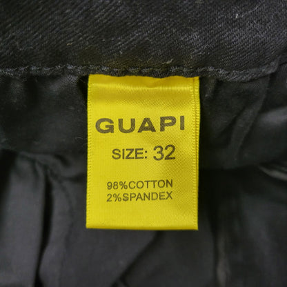 【中古品】【メンズ】 GUAPI グアピ AVIATION CLASP DENIM アビエーション クラスプ デニム ズボン ボトムス 153-260510-ya-05-izu サイズ：32 カラー：BLACK 万代Net店
