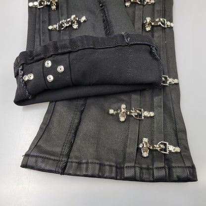 【中古品】【メンズ】 GUAPI グアピ AVIATION CLASP DENIM アビエーション クラスプ デニム ズボン ボトムス 153-260510-ya-05-izu サイズ：32 カラー：BLACK 万代Net店