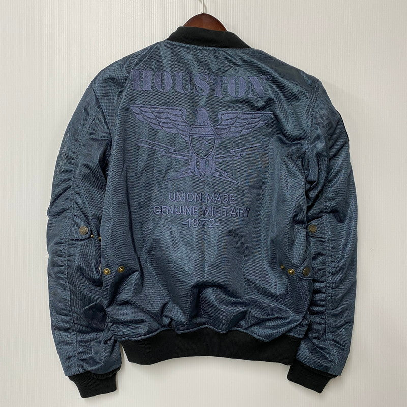 【中古品】【メンズ】 HOUSTON HTVA-2011S MESH RIDING JACKET メッシュ ライディング ジャケット アウター 145-260511-cs-23-izu サイズ：M カラー：ネイビー 万代Net店
