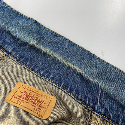 【中古品】【メンズ】 LEVI'S リーバイス 70505 USA製 刻印715 90S DENIM JACKET SMALLE 不均等V デニム ジャケット スモールイー アウター 145-260511-cs-09-izu サイズ：36 カラー：インディゴ 万代Net店