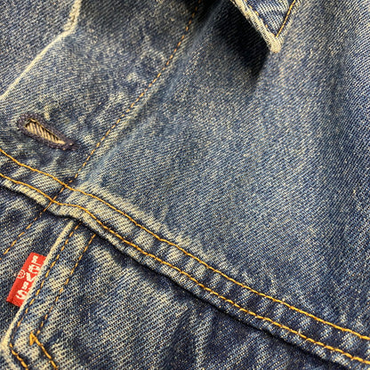 【中古品】【メンズ】 LEVI'S リーバイス 70505 USA製 刻印715 90S DENIM JACKET SMALLE 不均等V デニム ジャケット スモールイー アウター 145-260511-cs-09-izu サイズ：36 カラー：インディゴ 万代Net店