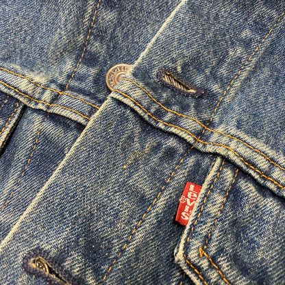 【中古品】【メンズ】 LEVI'S リーバイス 70505 USA製 刻印715 90S DENIM JACKET SMALLE 不均等V デニム ジャケット スモールイー アウター 145-260511-cs-09-izu サイズ：36 カラー：インディゴ 万代Net店