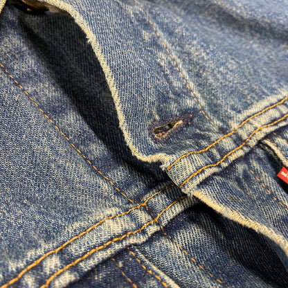 【中古品】【メンズ】 LEVI'S リーバイス 70505 USA製 刻印715 90S DENIM JACKET SMALLE 不均等V デニム ジャケット スモールイー アウター 145-260511-cs-09-izu サイズ：36 カラー：インディゴ 万代Net店