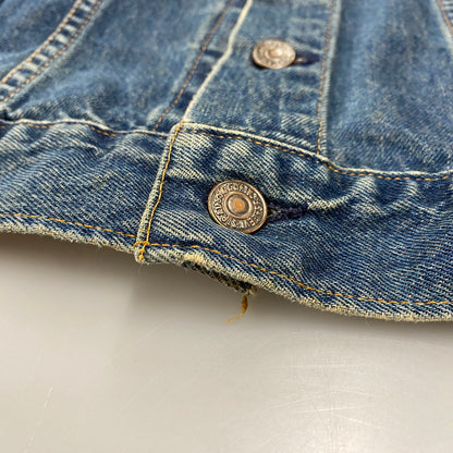 【中古品】【メンズ】 LEVI'S リーバイス 70505 USA製 刻印715 90S DENIM JACKET SMALLE 不均等V デニム ジャケット スモールイー アウター 145-260511-cs-09-izu サイズ：36 カラー：インディゴ 万代Net店