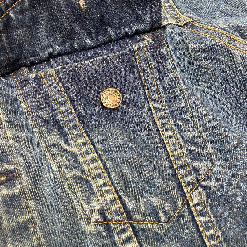 【中古品】【メンズ】 LEVI'S リーバイス 70505 USA製 刻印715 90S DENIM JACKET SMALLE 不均等V デニム ジャケット スモールイー アウター 145-260511-cs-09-izu サイズ：36 カラー：インディゴ 万代Net店