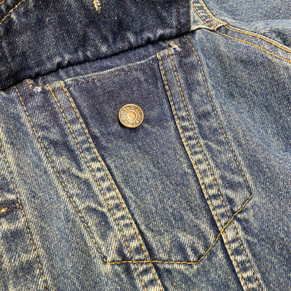 【中古品】【メンズ】 LEVI'S リーバイス 70505 USA製 刻印715 90S DENIM JACKET SMALLE 不均等V デニム ジャケット スモールイー アウター 145-260511-cs-09-izu サイズ：36 カラー：インディゴ 万代Net店