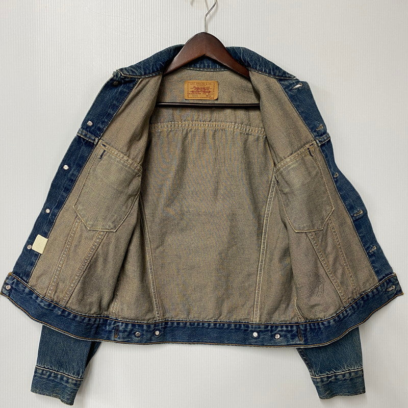 【中古品】【メンズ】 LEVI'S リーバイス 70505 USA製 刻印715 90S DENIM JACKET SMALLE 不均等V デニム ジャケット スモールイー アウター 145-260511-cs-09-izu サイズ：36 カラー：インディゴ 万代Net店