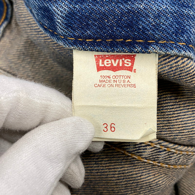 【中古品】【メンズ】 LEVI'S リーバイス 70505 USA製 刻印715 90S DENIM JACKET SMALLE 不均等V デニム ジャケット スモールイー アウター 145-260511-cs-09-izu サイズ：36 カラー：インディゴ 万代Net店