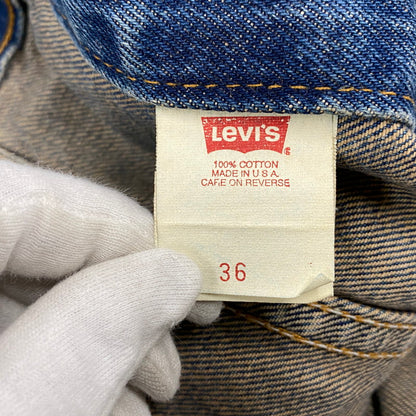 【中古品】【メンズ】 LEVI'S リーバイス 70505 USA製 刻印715 90S DENIM JACKET SMALLE 不均等V デニム ジャケット スモールイー アウター 145-260511-cs-09-izu サイズ：36 カラー：インディゴ 万代Net店