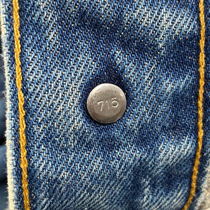 【中古品】【メンズ】 LEVI'S リーバイス 70505 USA製 刻印715 90S DENIM JACKET SMALLE 不均等V デニム ジャケット スモールイー アウター 145-260511-cs-09-izu サイズ：36 カラー：インディゴ 万代Net店