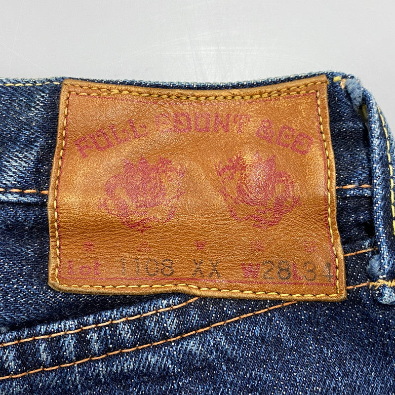 【中古品】【メンズ】 FULL COUNT&CO フルカウント SLIM STRAIGHT DENIM HEAVY OZ 1108XX スリム ストレート デニム ヘビーオンス パンツ ジーンズ 156-260512-as-01-izu サイズ：28×34 カラー：インディゴ 万代Net店
