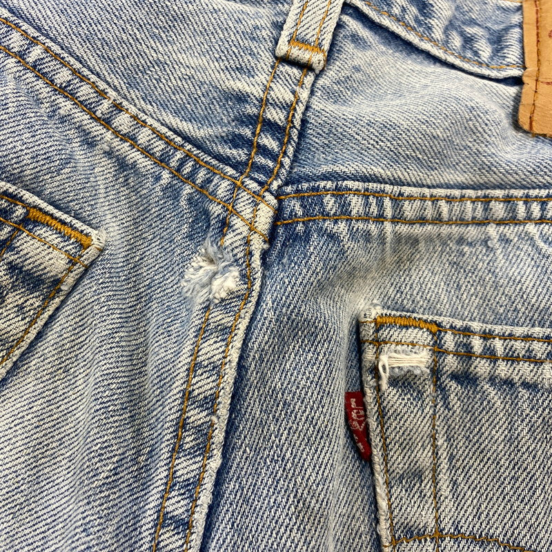【現状渡し品】【メンズ】 LEVI’S リーバイス USA製 刻印544 97年製造 不均等Ｖ 90’S BUTTONFLY DENIM PANTS ボタンフライ デニム パンツ ズボン ボトムス 157-260720-ya-03-izu サイズ：30×34 カラー：ライトインディゴ 万代Net店