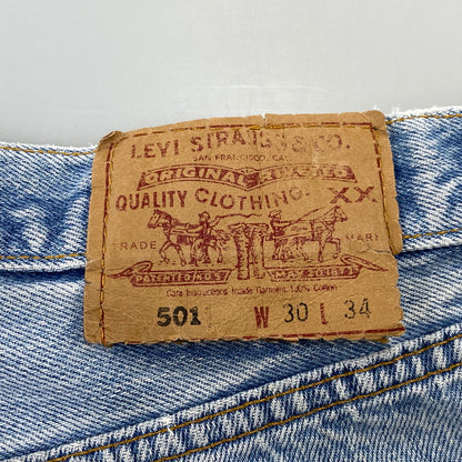 【現状渡し品】【メンズ】 LEVI’S リーバイス USA製 刻印544 97年製造 不均等Ｖ 90’S BUTTONFLY DENIM PANTS ボタンフライ デニム パンツ ズボン ボトムス 157-260720-ya-03-izu サイズ：30×34 カラー：ライトインディゴ 万代Net店