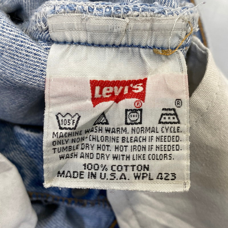 【現状渡し品】【メンズ】 LEVI’S リーバイス USA製 刻印544 97年製造 不均等Ｖ 90’S BUTTONFLY DENIM PANTS ボタンフライ デニム パンツ ズボン ボトムス 157-260720-ya-03-izu サイズ：30×34 カラー：ライトインディゴ 万代Net店