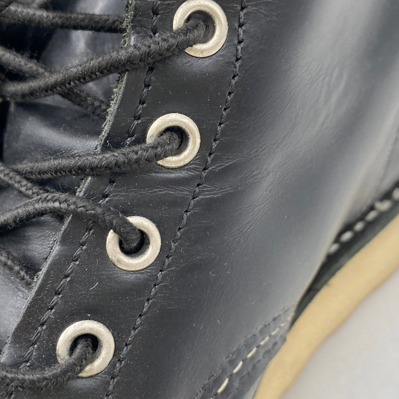 【中古品】【メンズ】 RED WING レッドウィング 6INCH CLASSIC MOC TO BOOT 8179 6インチ クラシック モックトゥ ブーツ 復刻犬タグ シューズ 靴 164-260511-as-20-izu サイズ：27cm カラー：ブラック 万代Net店