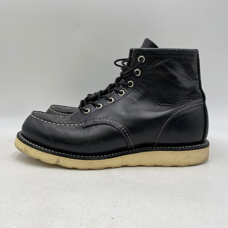 【中古品】【メンズ】 RED WING レッドウィング 6INCH CLASSIC MOC TO BOOT 8179 6インチ クラシック モックトゥ ブーツ 復刻犬タグ シューズ 靴 164-260511-as-20-izu サイズ：27cm カラー：ブラック 万代Net店