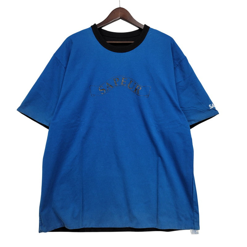 【中古品】【メンズ】 SAPEUR サプール A0025-237 REVERSIBLE SS TEE リバーシブル ショートスリーブ ティー トップス 半袖 142-260511-cs-15-izu サイズ：XL カラー：ブルー/ブラック 万代Net店