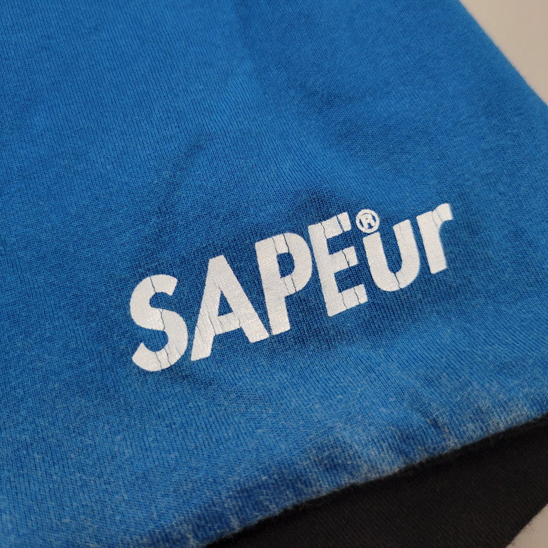 【中古品】【メンズ】 SAPEUR サプール A0025-237 REVERSIBLE SS TEE リバーシブル ショートスリーブ ティー トップス 半袖 142-260511-cs-15-izu サイズ：XL カラー：ブルー/ブラック 万代Net店