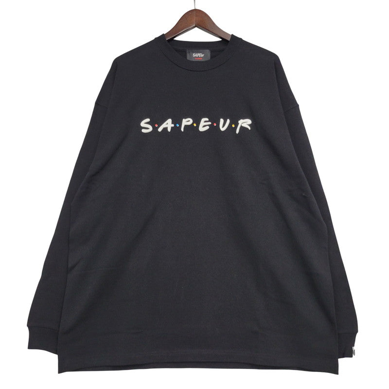 【中古美品】【メンズ】 SAPEUR サプール A0023-435 FRIENDSHIP LS TEE フレンドシップ ロングスリーブ ティー トップス 長袖 142-260511-cs-14-izu サイズ：XL カラー：ブラック 万代Net店