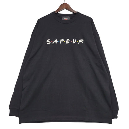 【中古美品】【メンズ】 SAPEUR サプール A0023-435 FRIENDSHIP LS TEE フレンドシップ ロングスリーブ ティー トップス 長袖 142-260511-cs-14-izu サイズ：XL カラー：ブラック 万代Net店