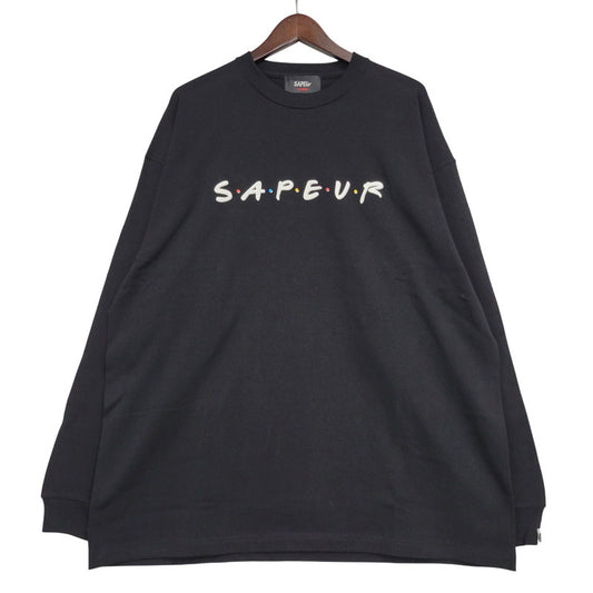【中古美品】【メンズ】 SAPEUR サプール A0023-435 FRIENDSHIP LS TEE フレンドシップ ロングスリーブ ティー トップス 長袖 142-260511-cs-14-izu サイズ：XL カラー：ブラック 万代Net店