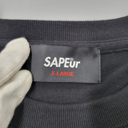 【中古美品】【メンズ】 SAPEUR サプール A0023-435 FRIENDSHIP LS TEE フレンドシップ ロングスリーブ ティー トップス 長袖 142-260511-cs-14-izu サイズ：XL カラー：ブラック 万代Net店
