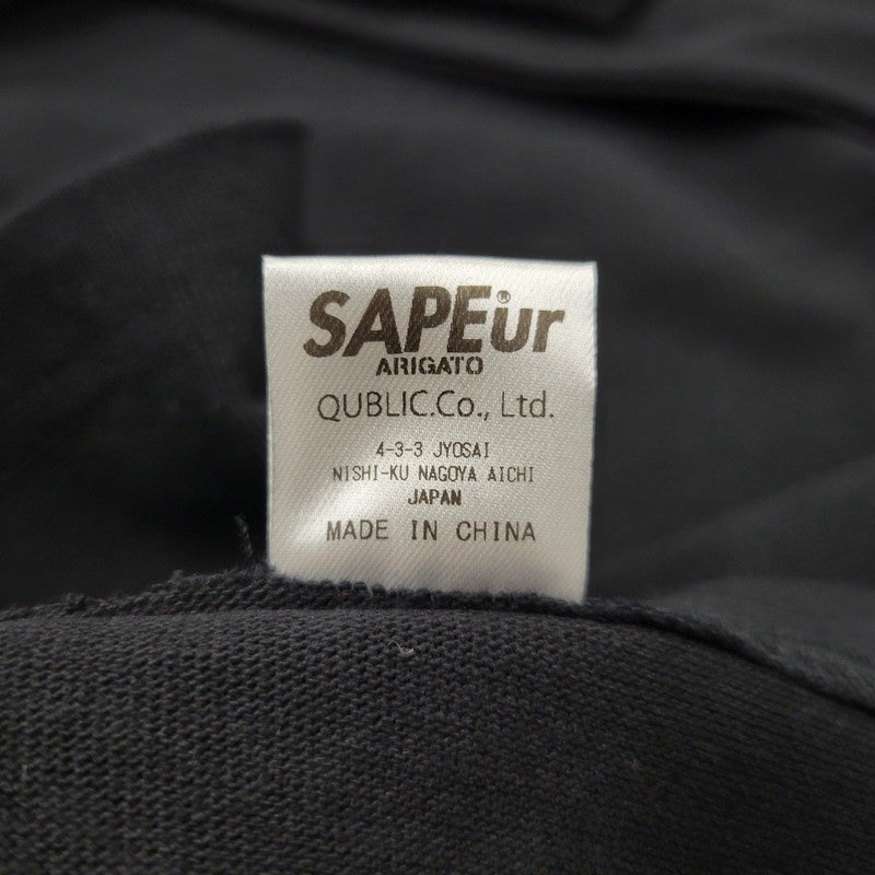 【中古美品】【メンズ】 SAPEUR サプール A0023-435 FRIENDSHIP LS TEE フレンドシップ ロングスリーブ ティー トップス 長袖 142-260511-cs-14-izu サイズ：XL カラー：ブラック 万代Net店