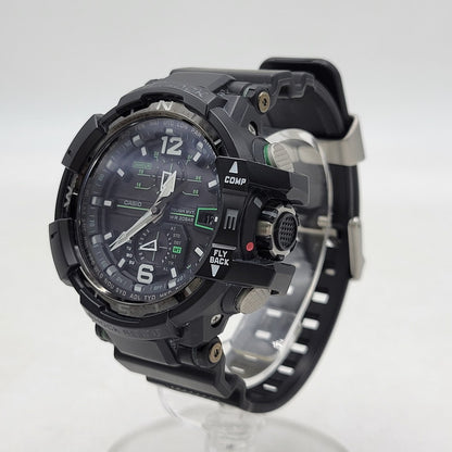 【中古品】【メンズ/レディース】 G-SHOCK ジーショック GRAVITYMASTER SOLAR ANALOG GW-A1100 グラビティマスター ソーラー アナログ 腕時計 196-260512-as-26-izu サイズ：48.4 × 53.8 × 17.3 mm カラー：ブラック 万代Net店